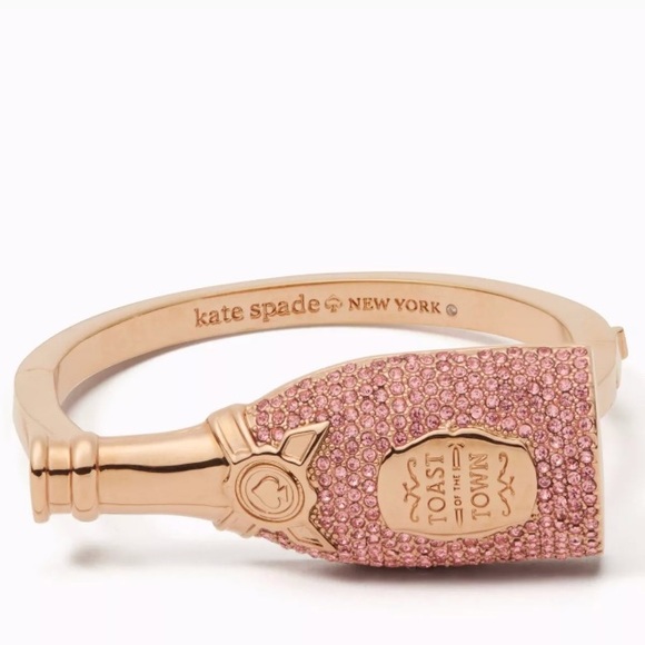 Kate Spade Champagne Bottle š¾ Bangle Bracelet - Picture 1 of 2